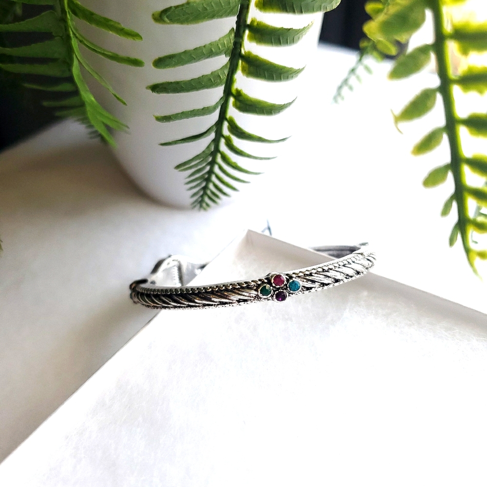 BANCROFT  bracelete silver with crystal details